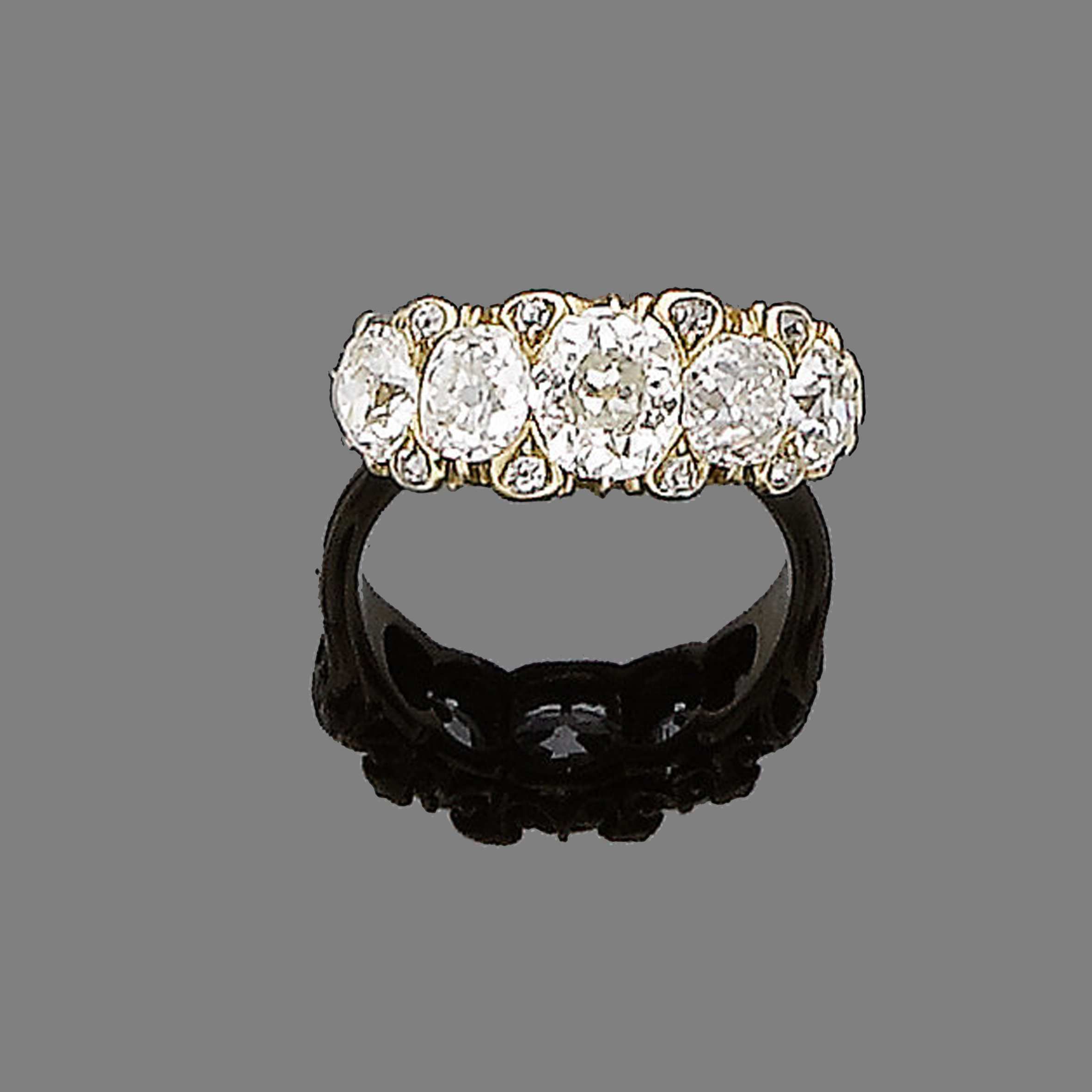 A diamond five-stone ring,