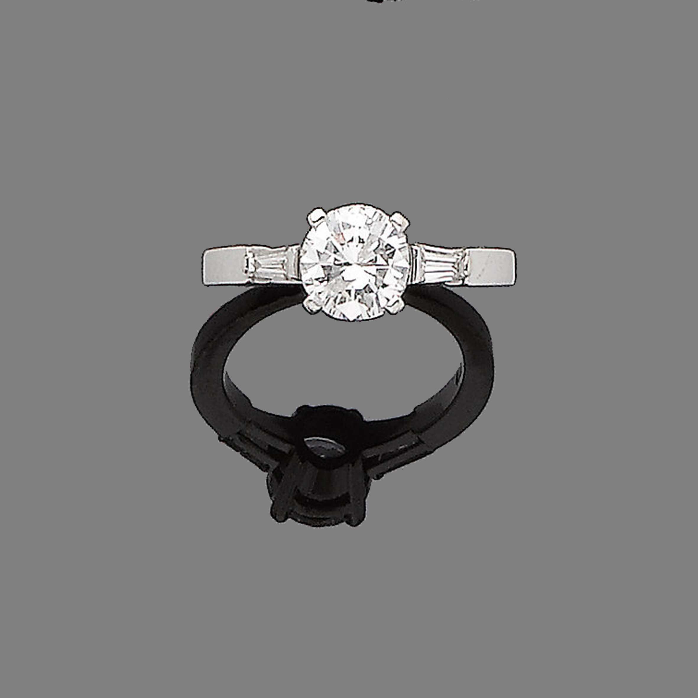 A diamond single-stone ring