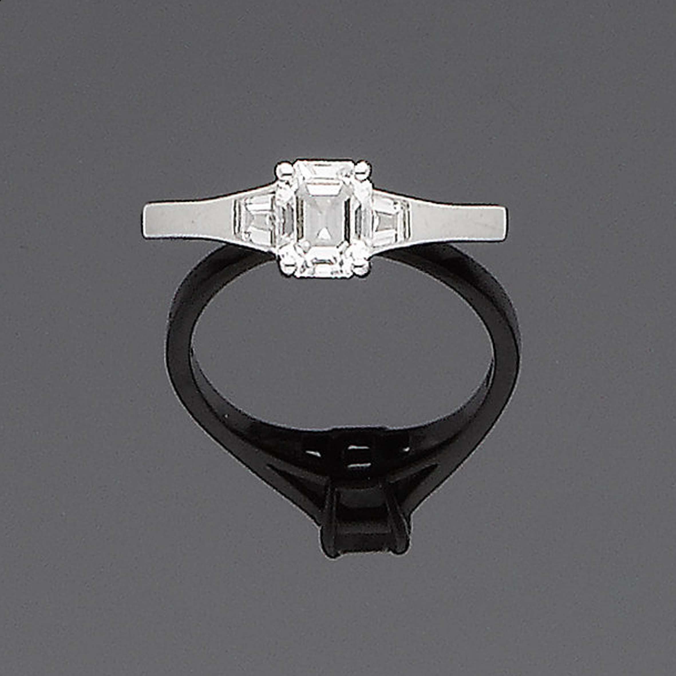 A diamond single-stone ring