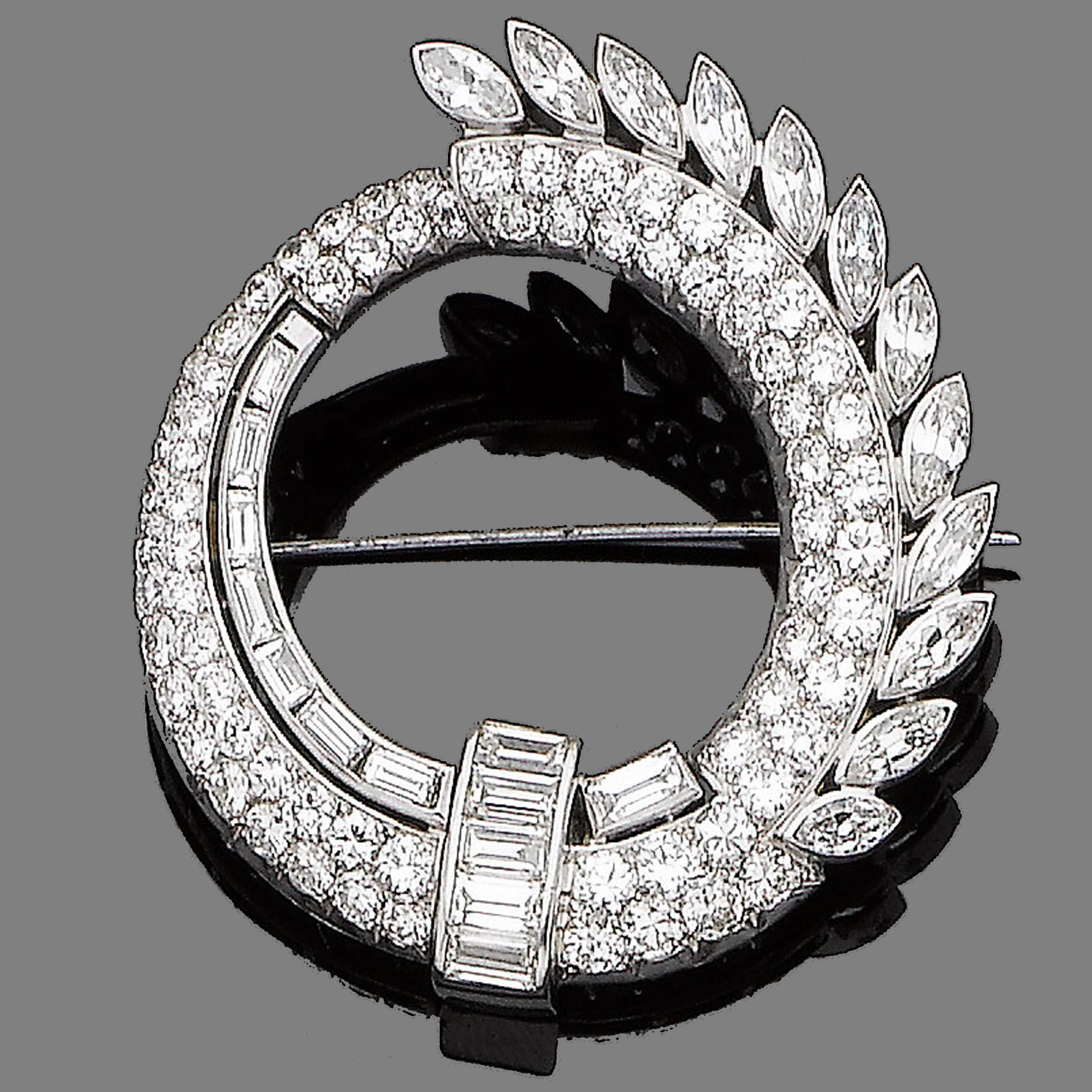 A diamond brooch