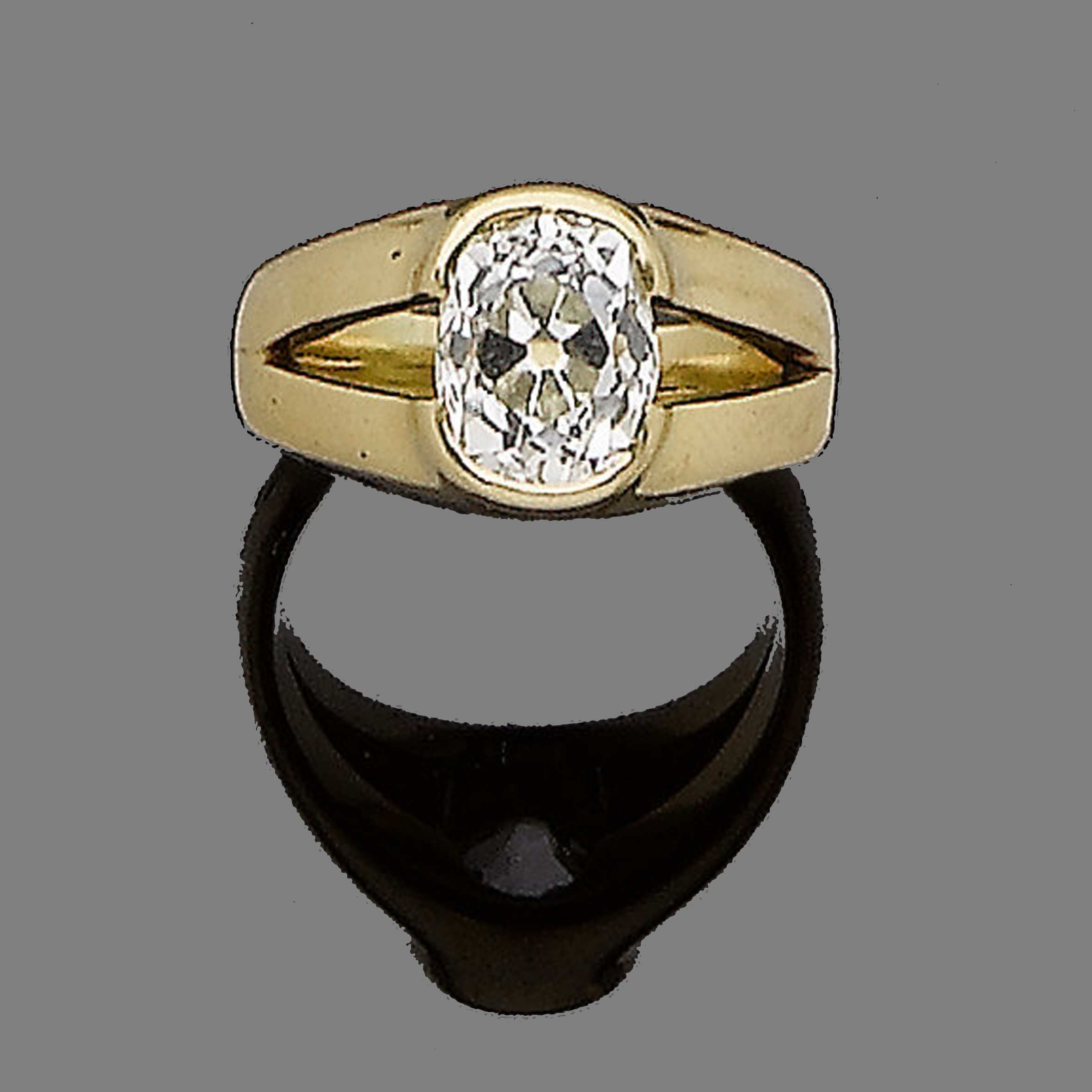 A diamond single-stone ring