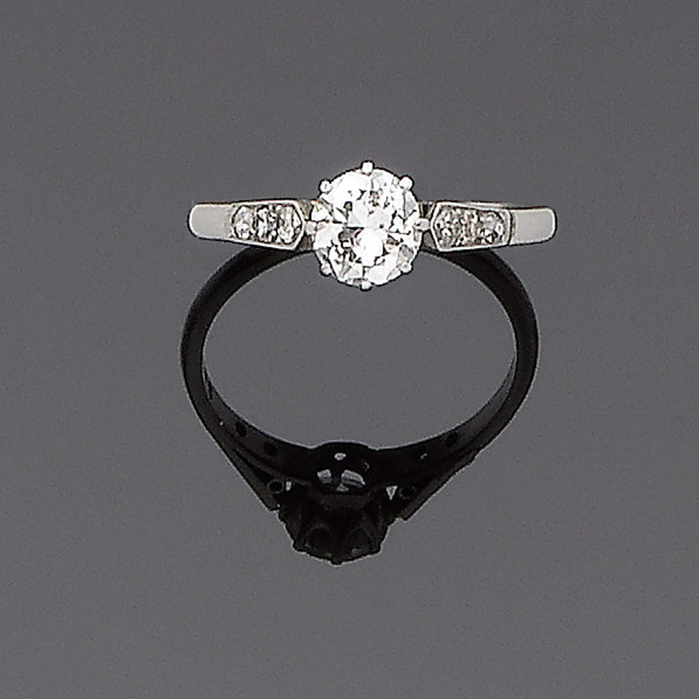 A diamond single-stone ring