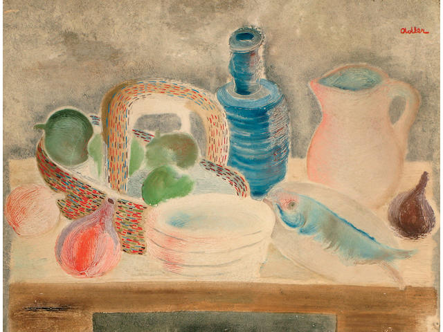 Jankel Adler (Polish, 1895-1949) Still life on a tabletop