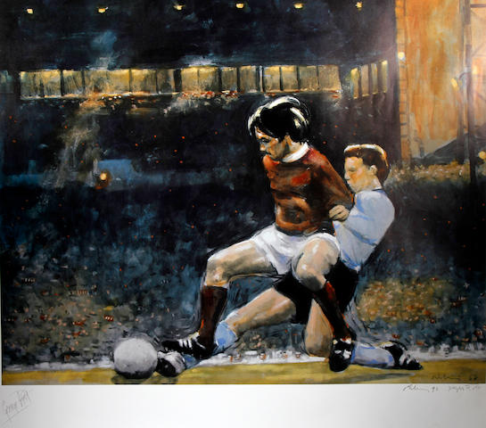 Bonhams : George Best hand signed limited edition print by artist ...