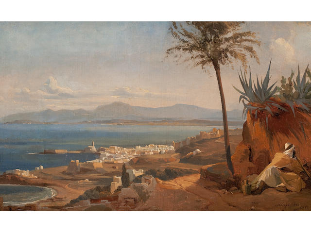 Professor Niels Simonsen (Danish, Copenhagen 1807-1885 Frederiksberg) View of Algier from the hills above
