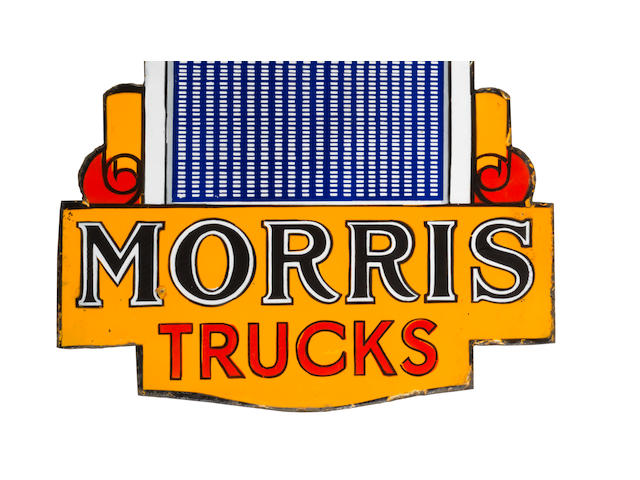 A Morris Trucks double-sided enamel sign, 1930s,