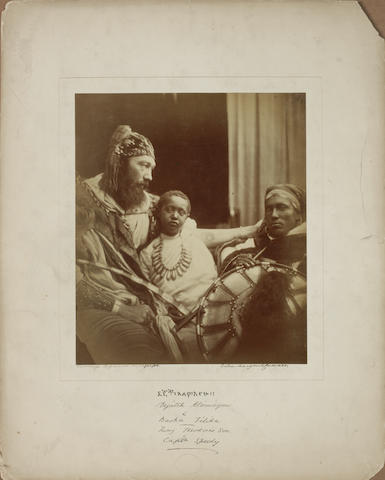 Julia Margaret Cameron (British, 1815-1879) Dej&#225;tch Al&#225;m&#225;you and Basha F&#233;lika (King Theodore's son and Captain Speedy), 1868