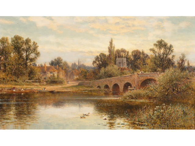 Alfred Augustus Glendening (British, 1840-1921) 'The Thames at Sonning', and a companion of the 'Thames at Windsor',