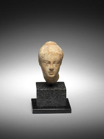 A Roman marble head of a woman