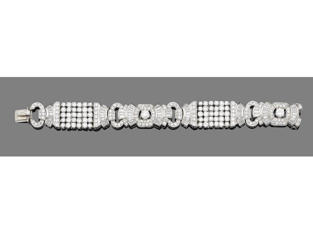 A diamond bracelet,