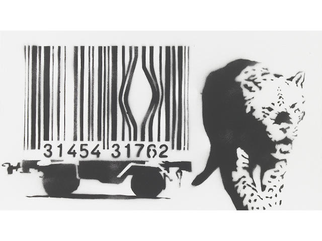 Banksy (b. 1975) Leopard and Barcode