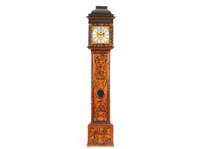 A late 17th century walnut and marquetry longcase clock William Cooke, London