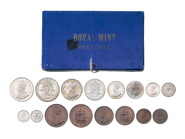 South Africa, Proof Set from Two and a half Shillings to 1/4 Penny, 1931.