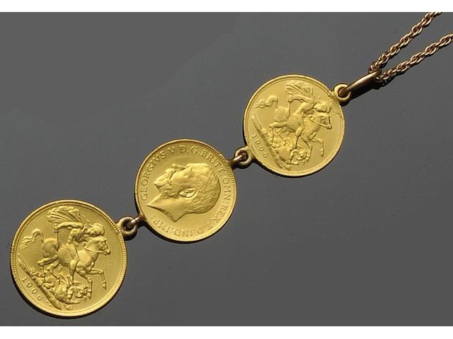 A collection of coin jewellery (8)