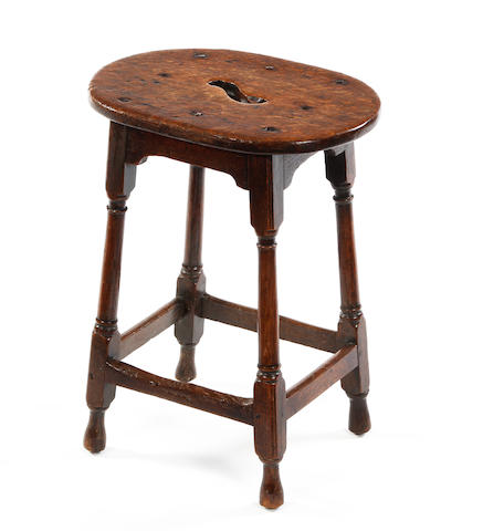 An oak joint stool 18th century