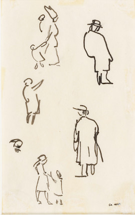 Albert  Marquet (1875-1947) Extrait du carnet de croquis (recto); Nu (verso) 22 x 33.5cm (8 11/16 x 13 3/16in). image 5