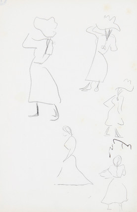 Albert  Marquet (1875-1947) Extrait du carnet de croquis (recto); Nu (verso) 22 x 33.5cm (8 11/16 x 13 3/16in). image 3