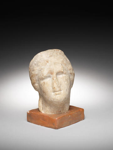 A Roman marble head of a woman