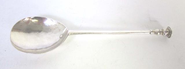 A Charles I possibly provincial silver seal-top spoon stamped once in the bowl, a device circa 1630