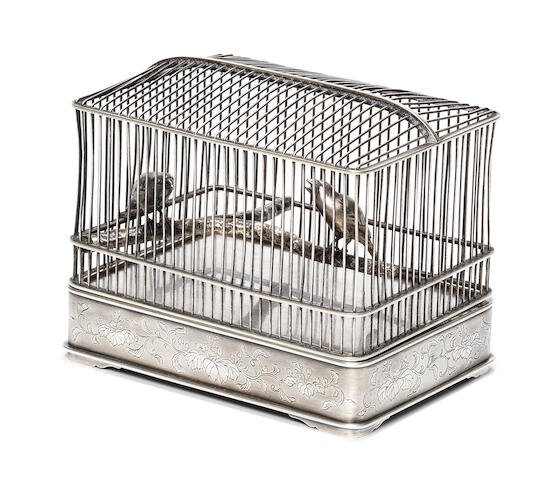 Bonhams A Silver Okimono Of A Bird Cage Meiji Period Bonhams A Silver Okimono Of A Bird Cage Meiji Period