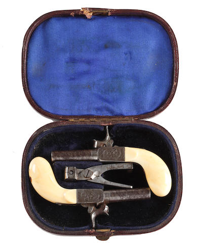 A Cased Pair of Percussion Pocket Pistols