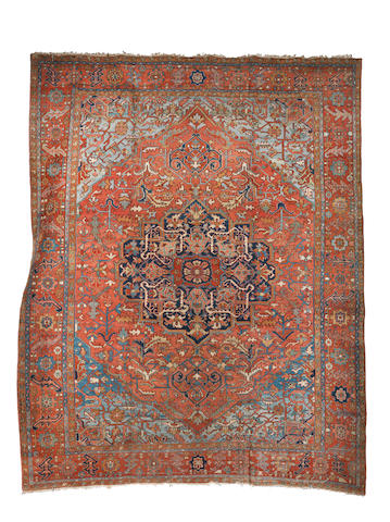 A Heriz carpet, North West Persia, circa 1890, 14 ft 6 in x 11 ft 7 in (440 x 352 cm) some wear