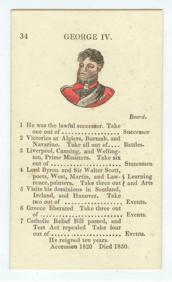 Wallis's New Game of Historical Pope Joan, circa 1830 (or slightly later in date),