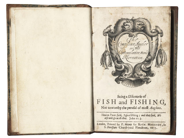 WALTON (IZAAK)] The Compleat Angler or the Contemplative Man's Recreation, Being a Discourse of Fish and Fishing, 1653
