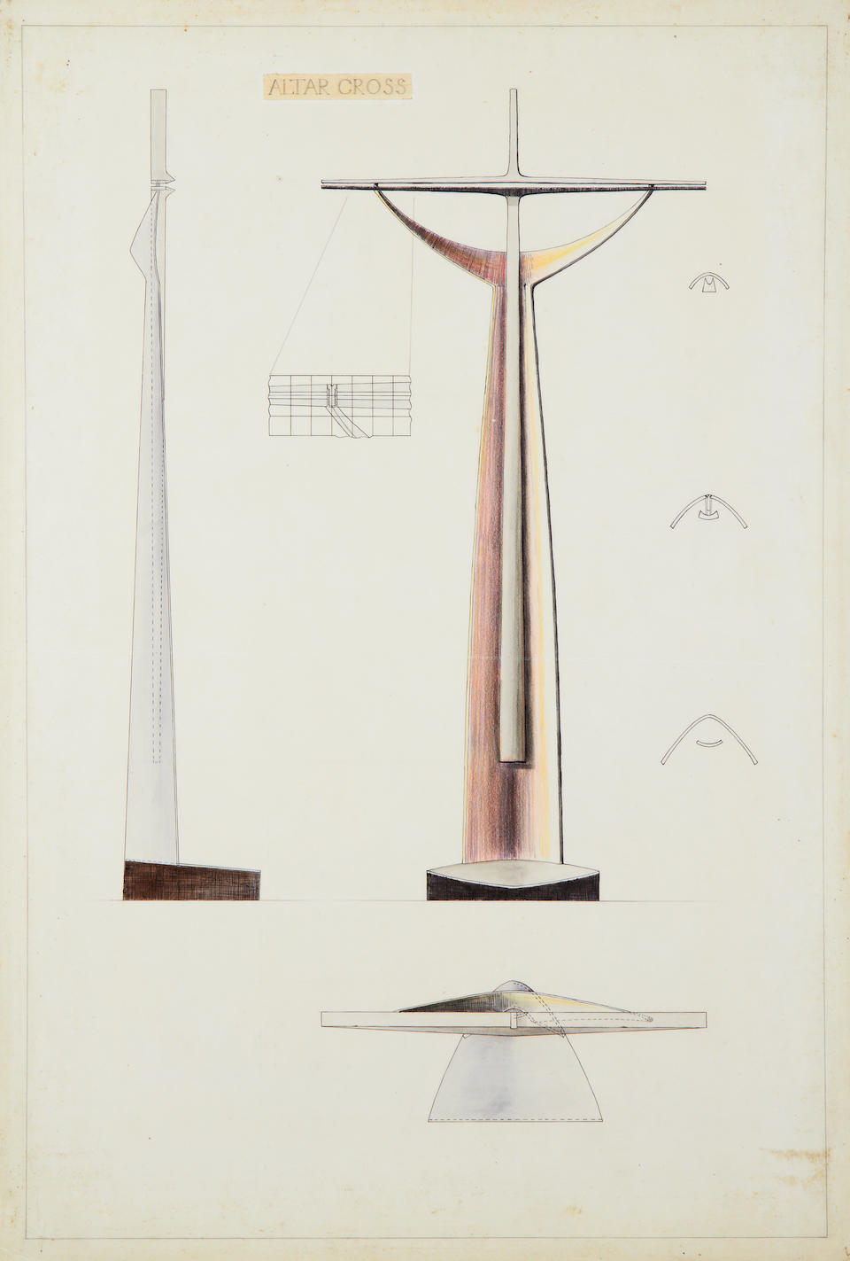 HARRY ROGER CARTWRIGHT: A unique archive of Prize winning student silver and metal works and collection of design drawings