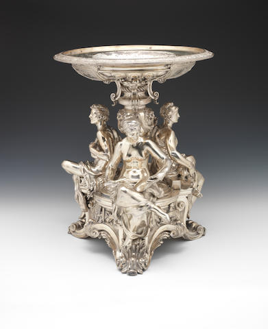 An impressive and important French silver table centrepiece by the firm of Froment-Meurice, Paris, third quarter of 19th century