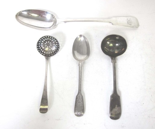 Six Victorian silver Fiddle and Thread pattern dessert spoons By George Adams, London 1856  (12) image 1