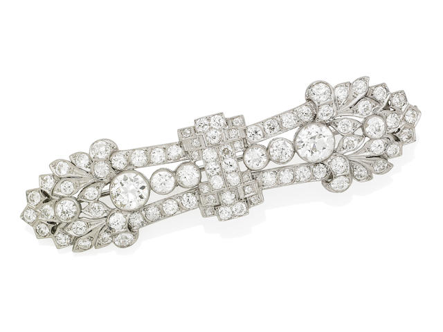 A diamond brooch, by Prouds