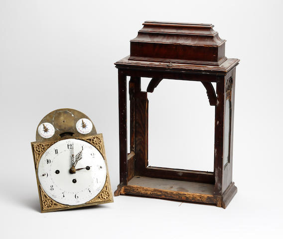 An Austrian 18th century quarter striking walnut cased bracket clock