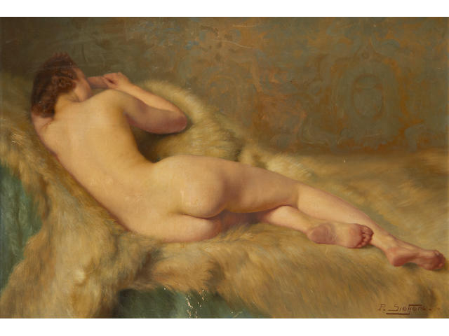 Paul Sieffert (French, 1874-1957) Nude couchante