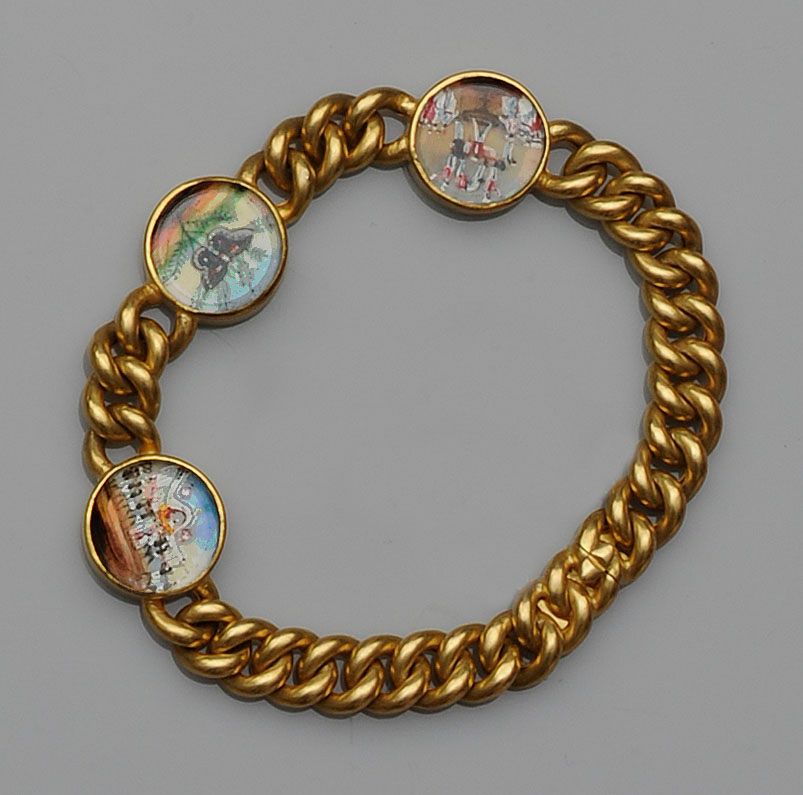 A painted panel bracelet