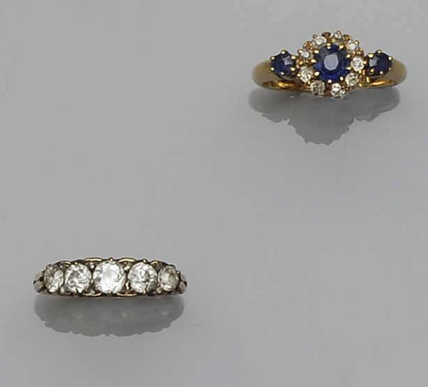 Two gem-set rings