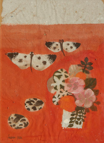 Mary Fedden R.A. (British, 1915-2012) Butterflies and flowers