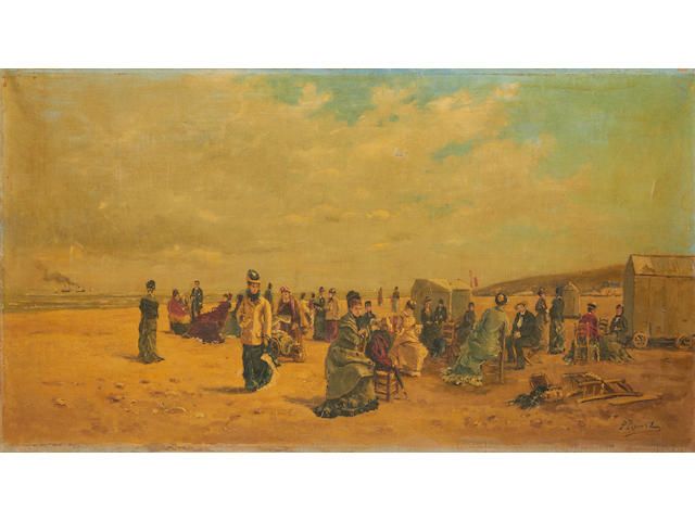 Paul Rossert (French, 1841-1910) Plage de la Trouville