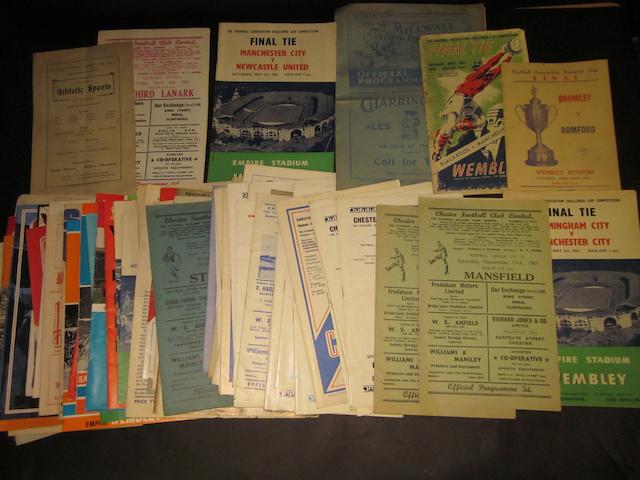 A collection of football and other programmes