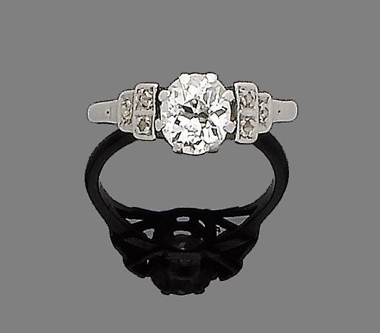 A diamond single-stone ring