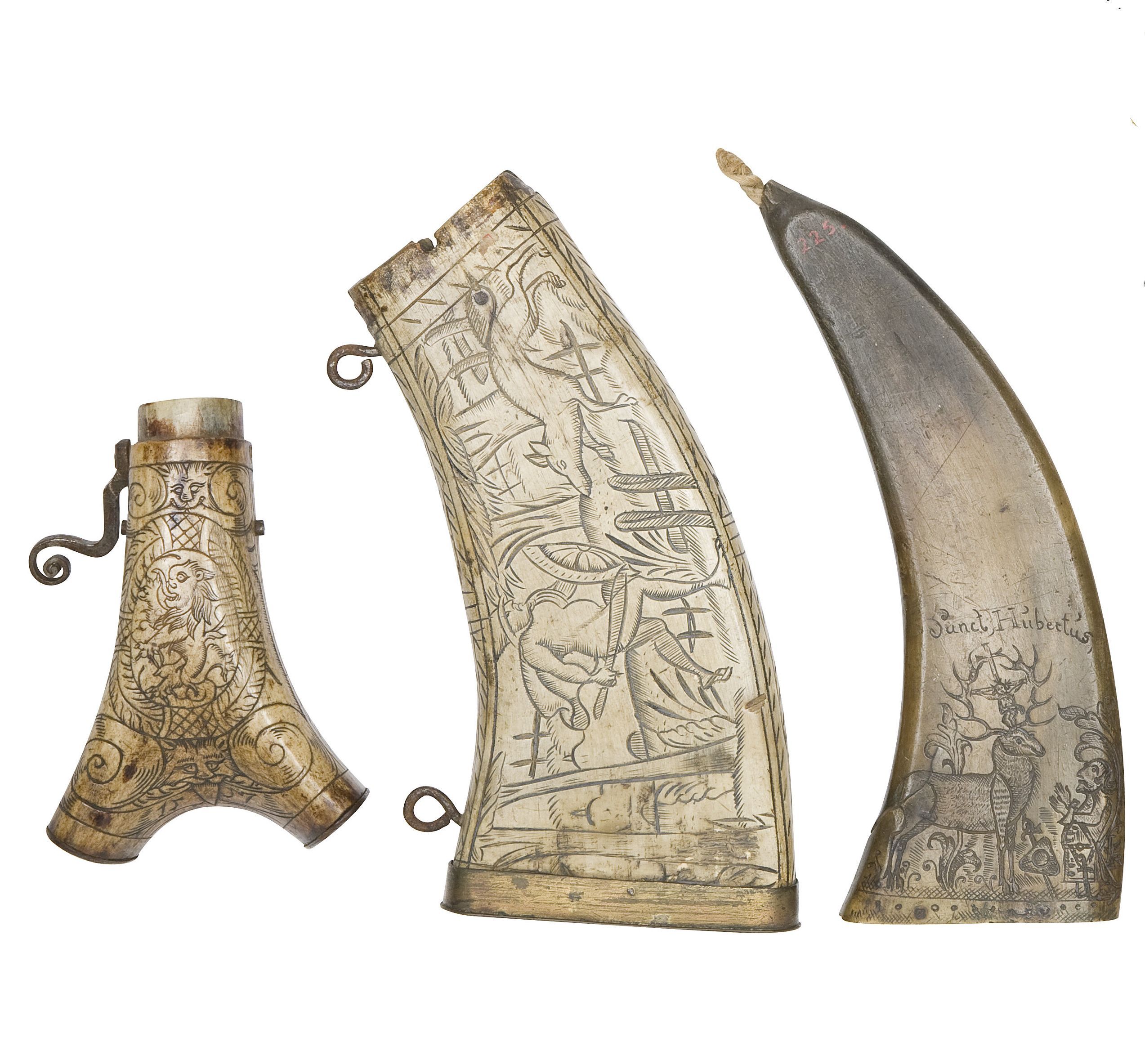 Three German Powder-Flasks