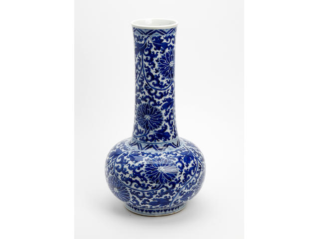 A Chinese blue and white bottle vase 19th century/20th Century