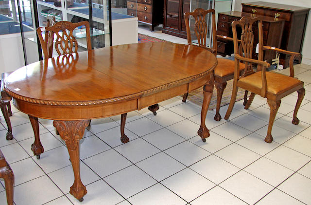 A 20c Victorian Style Mahogany Dining, Victorian Style Dining Table And Chairs