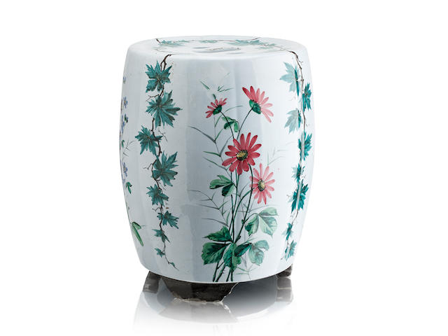 A rare Wemyss pottery Chinese garden seat