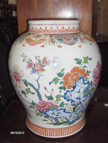 A 19th century Chinese famille rose baluster vase
