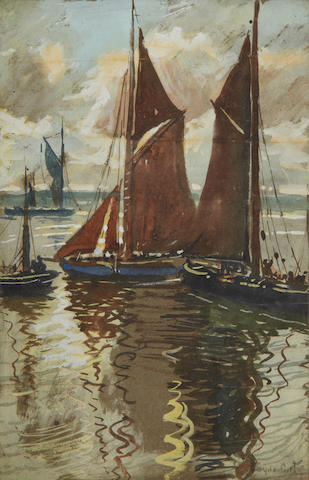 Sydney Carter (South African, 1874-1945) Sailing boats