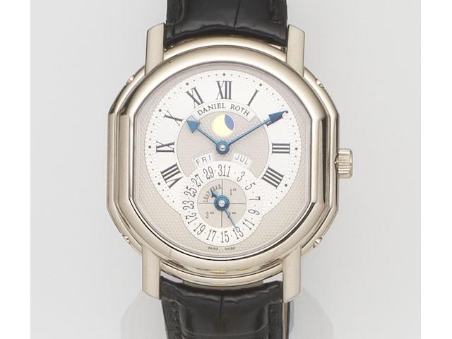 Daniel Roth. An 18ct white gold automatic perpetual calendar wristwatchRef:118.X.60, Case No.62, Recent