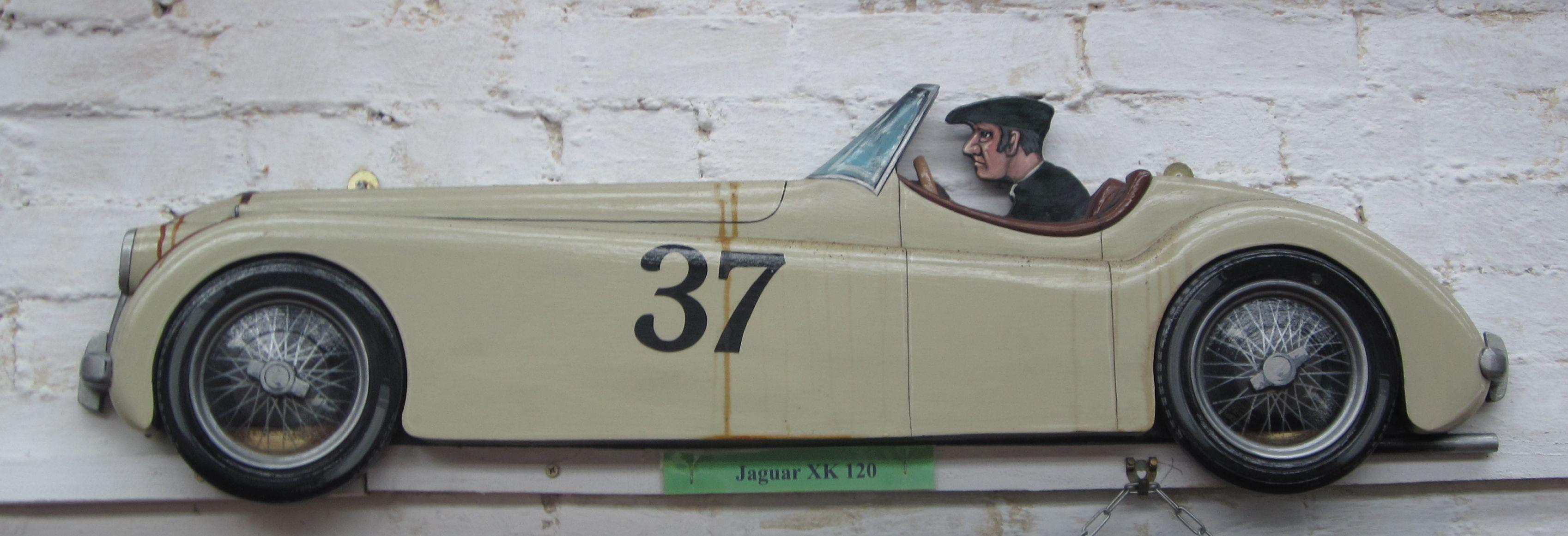 Bonhams Cars : A Jaguar XK120 wooden car profile,