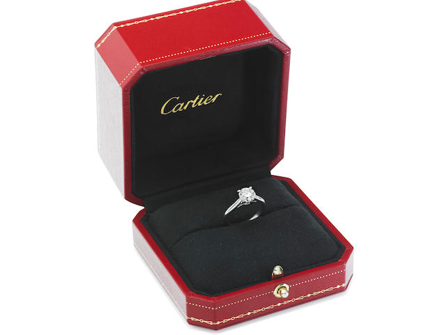 A diamond single-stone ring,