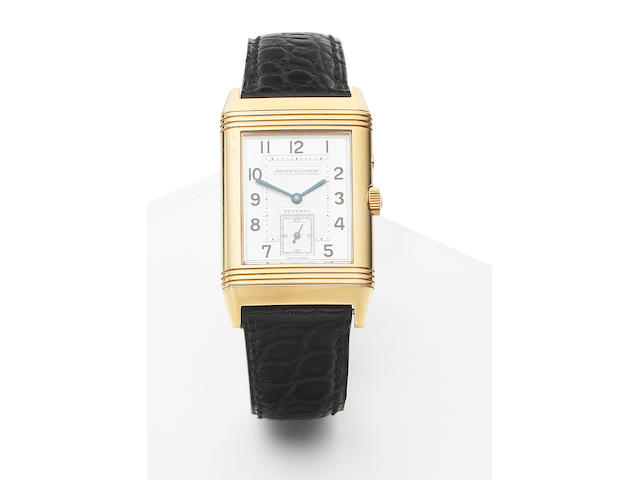 Jaeger Le Coultre. A fine 18ct rose gold manual wind dual sided reversible wristwatch